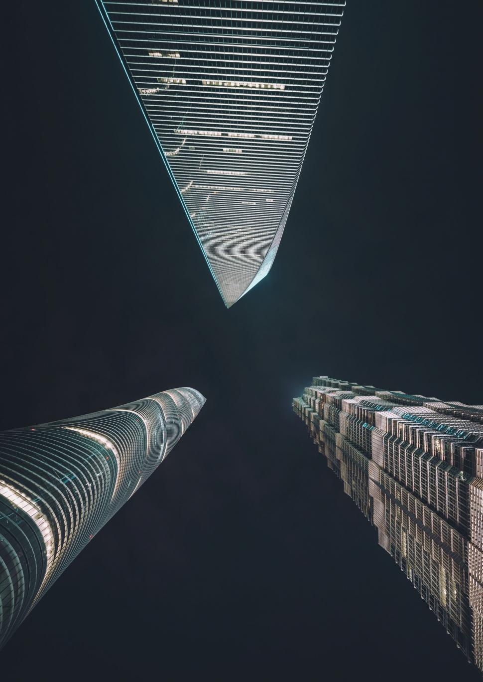 Free Image of A group of tall buildings 