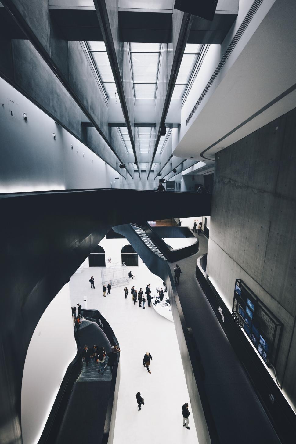 Free Image of A group of people inside a building 