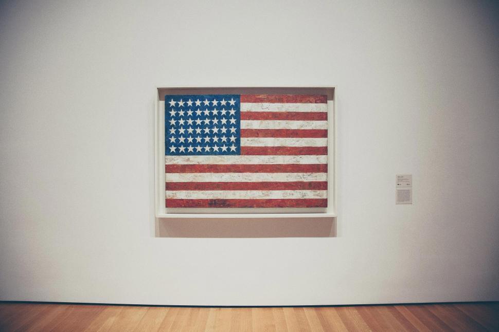 Free Image of A flag on a wall 