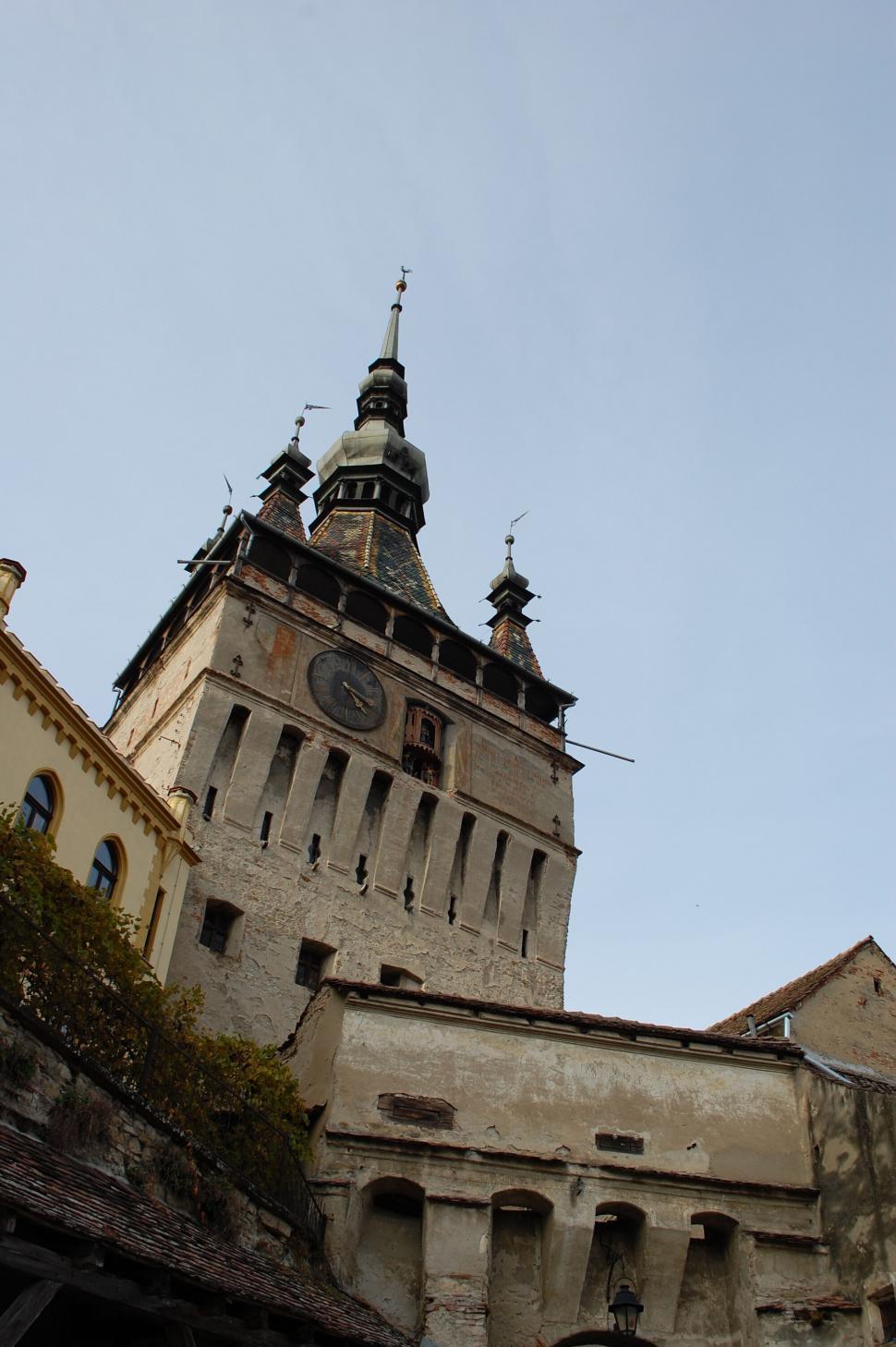 Free Image of A clock on a tower 