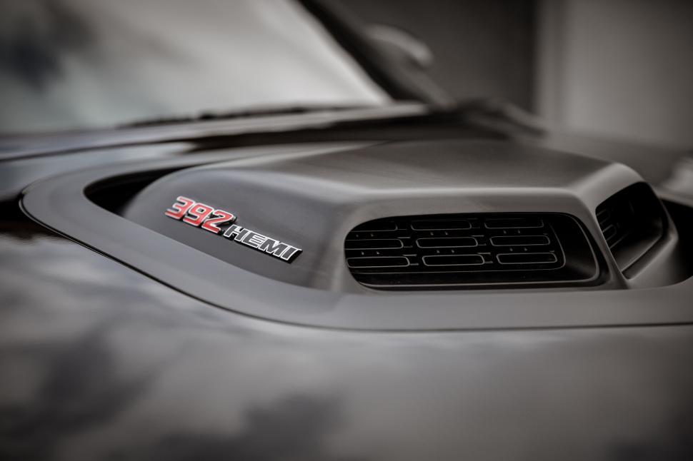 Free Image of A close up of a car hood 