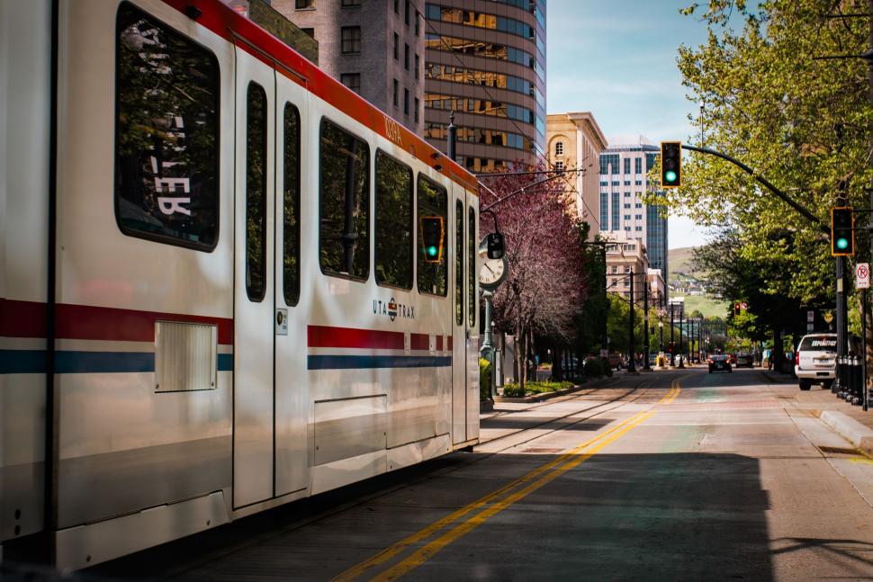 Free Image of A train on the road 
