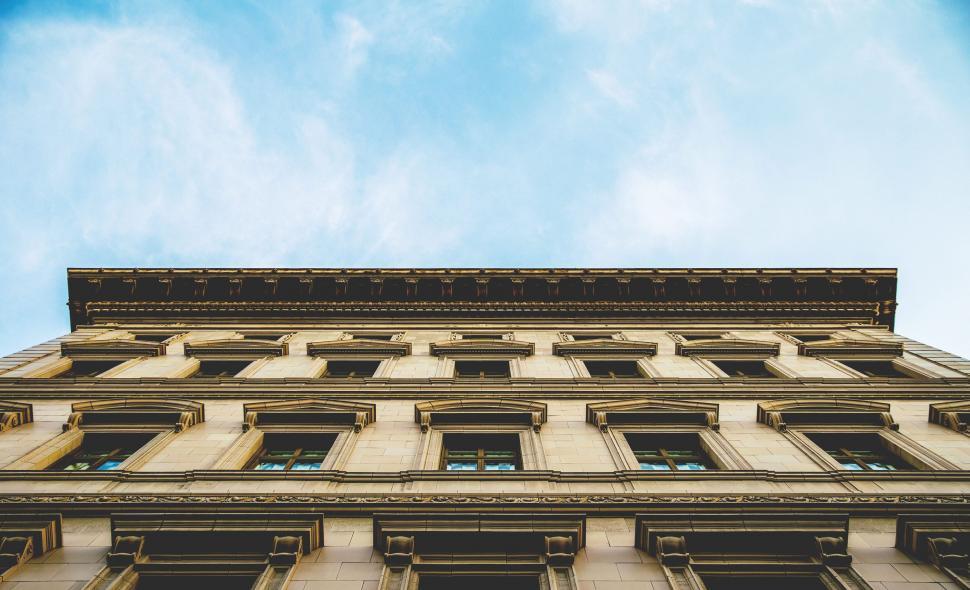 Free Image of A building with many windows 