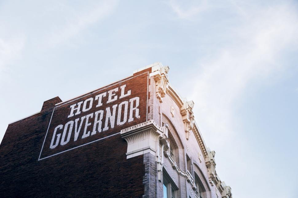 Free Image of A building with a sign on it 