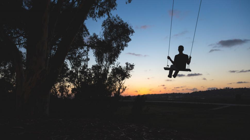 Free Image of A person on a swing 