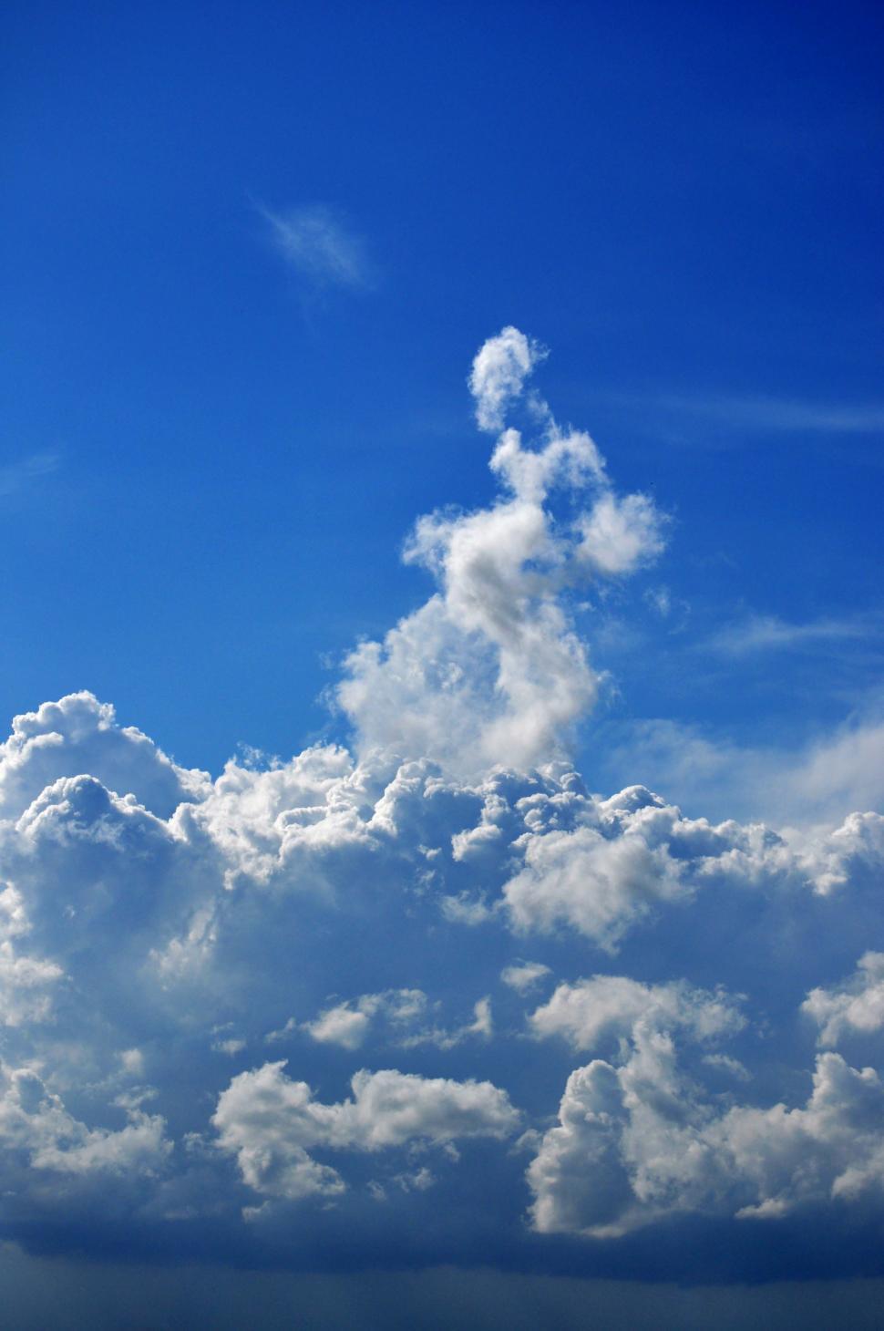 Free Image of Clouds in the sky portrait 