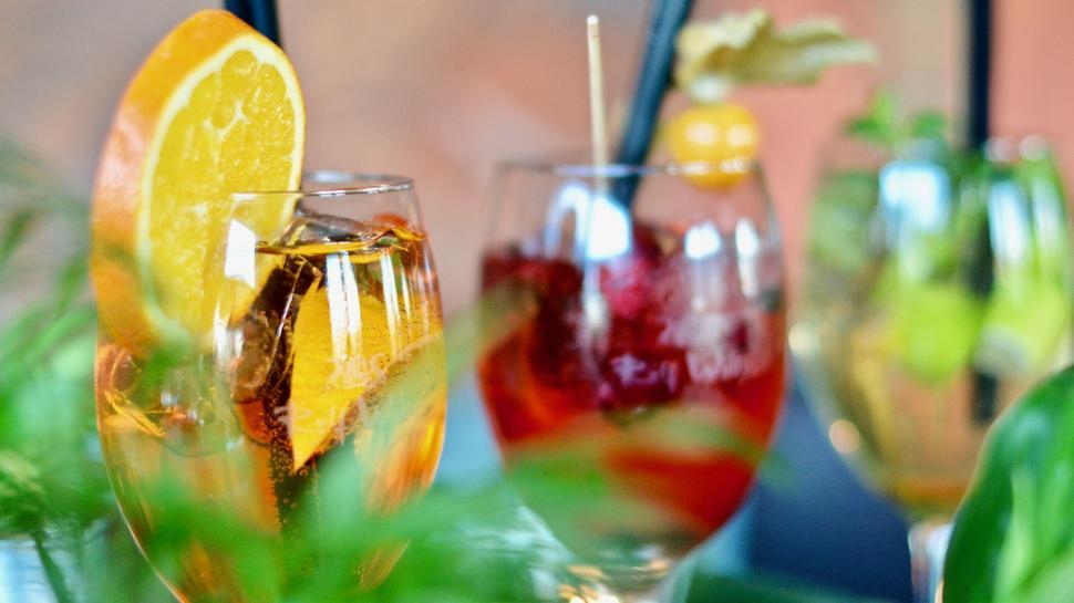 Free Image of A close up of drinks 