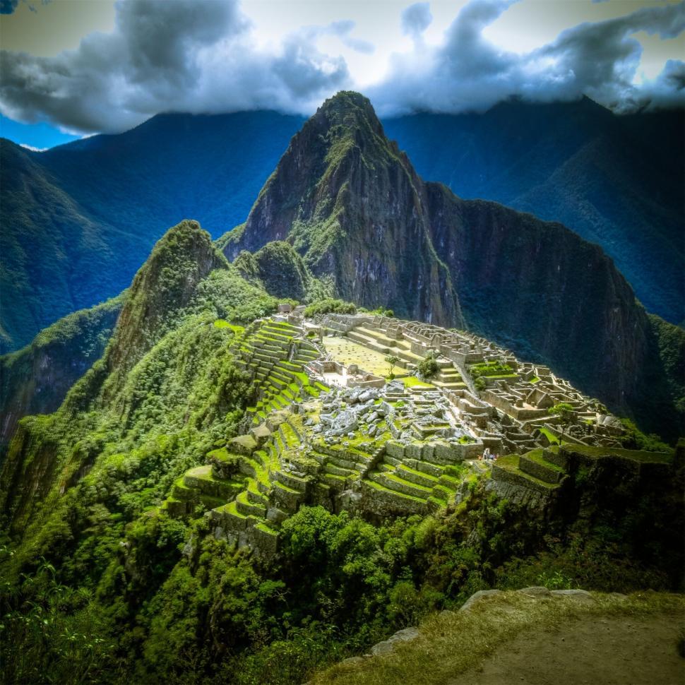 Free Image of A stone ruins on a mountain 
