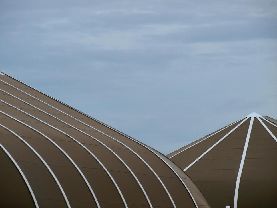 Free Image of Geometric pattern of modern architectural domes 