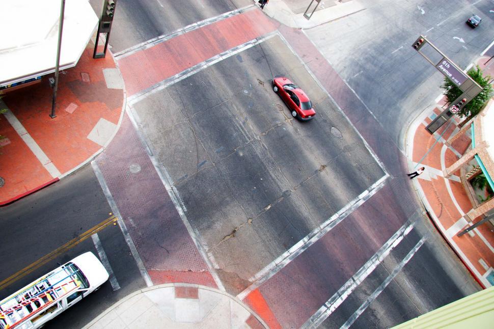 Free Image of Intersection from Above in a City 