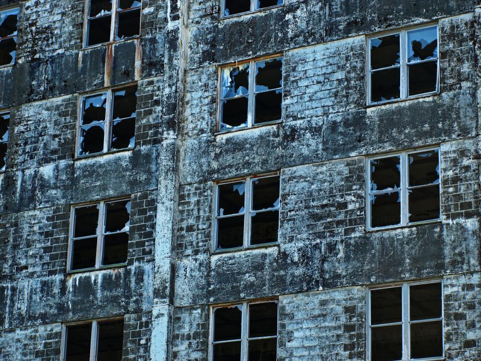 Free Image of Abandoned building with broken windows 