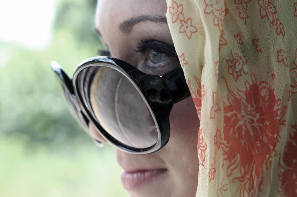 Free Image of Close-up of a curtain and window silhouette 