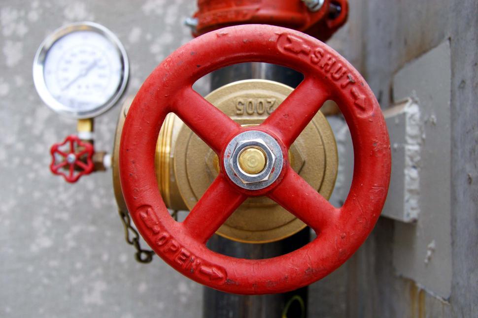 Free Image of Red valve wheel 