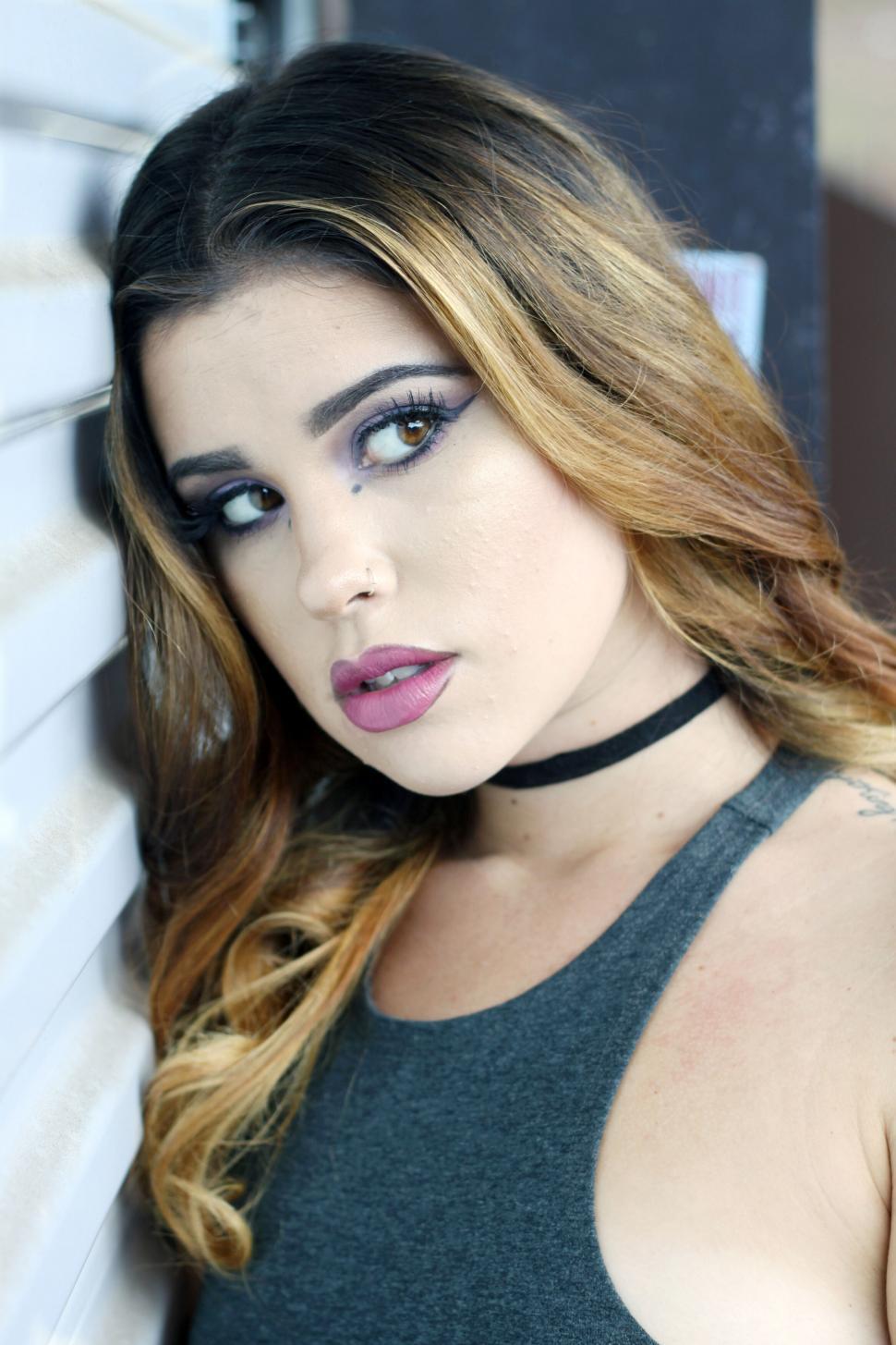 Free Image of Makeup detailed portrait of a woman 