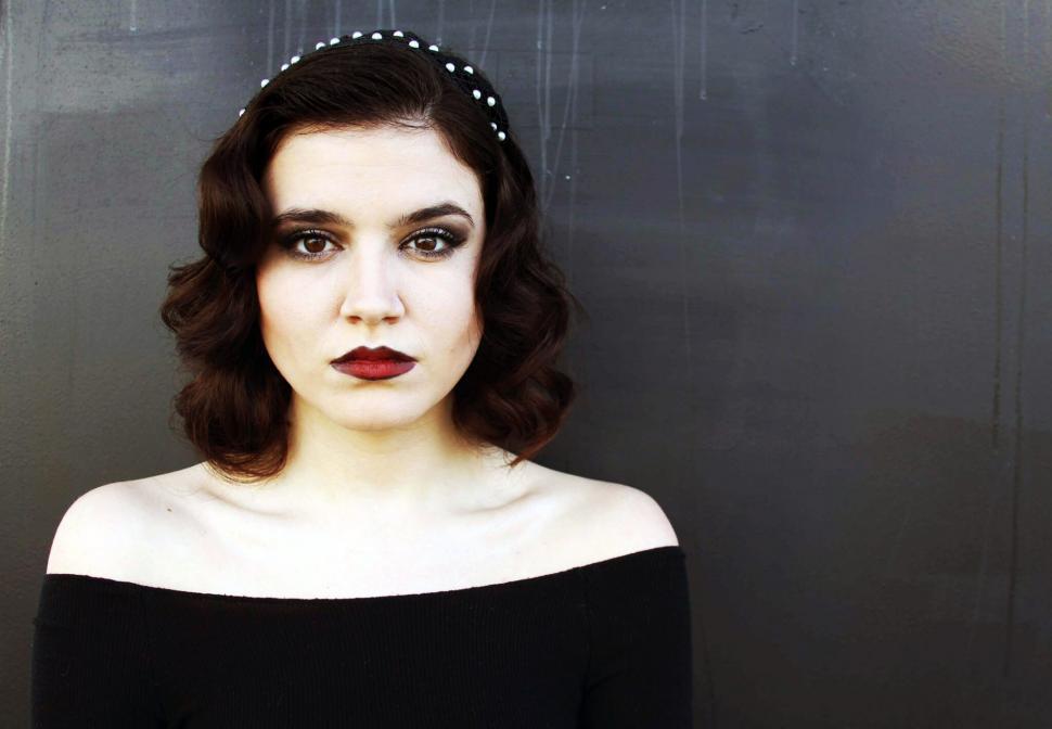 Free Image of Vintage style portrait of a woman with makeup 