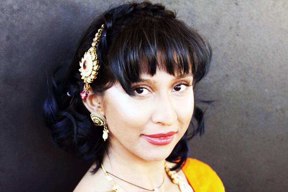 Free Image of Traditional accessorized woman in portrait 
