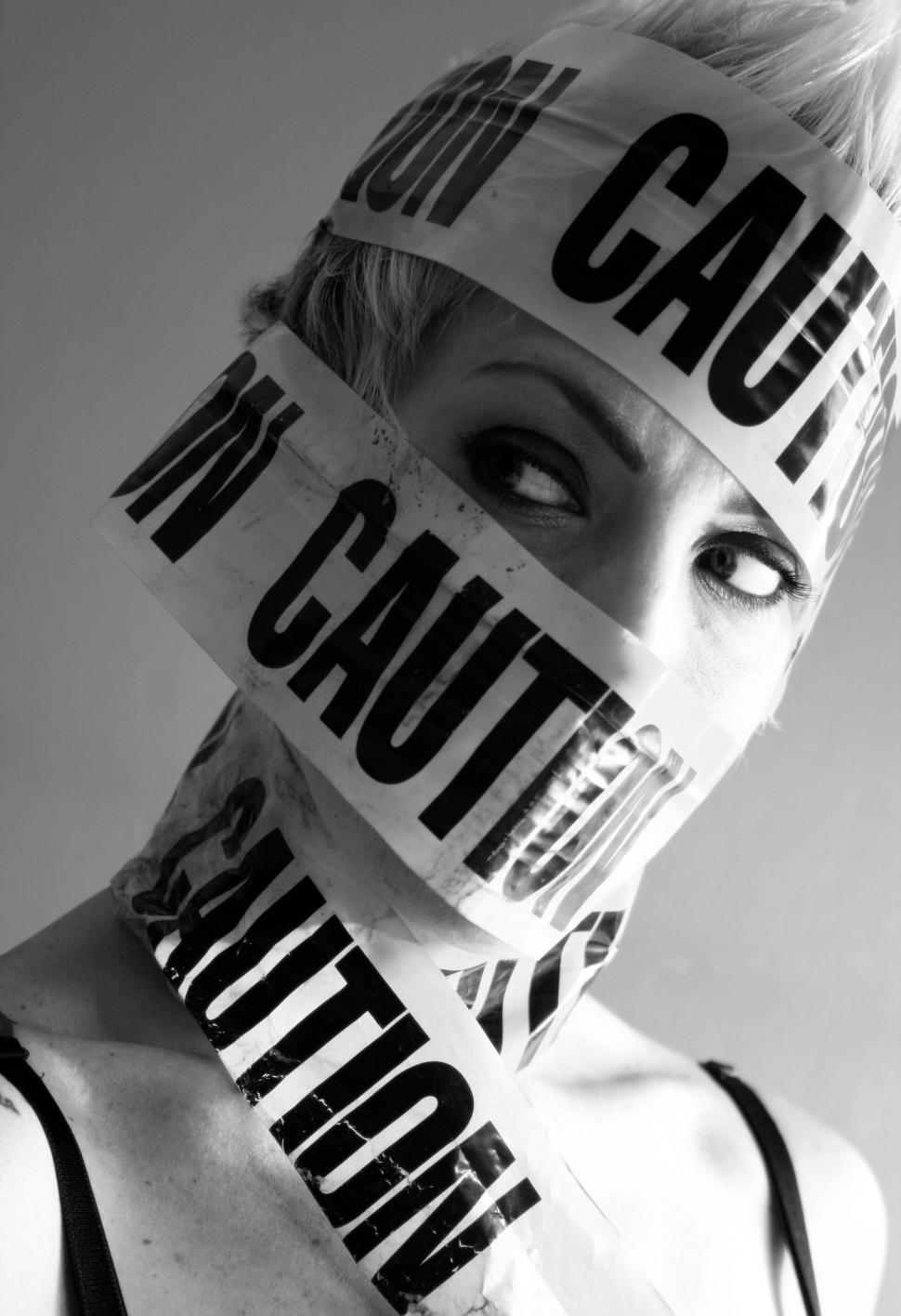 Free Image of Abstract concept on human censorship and control 