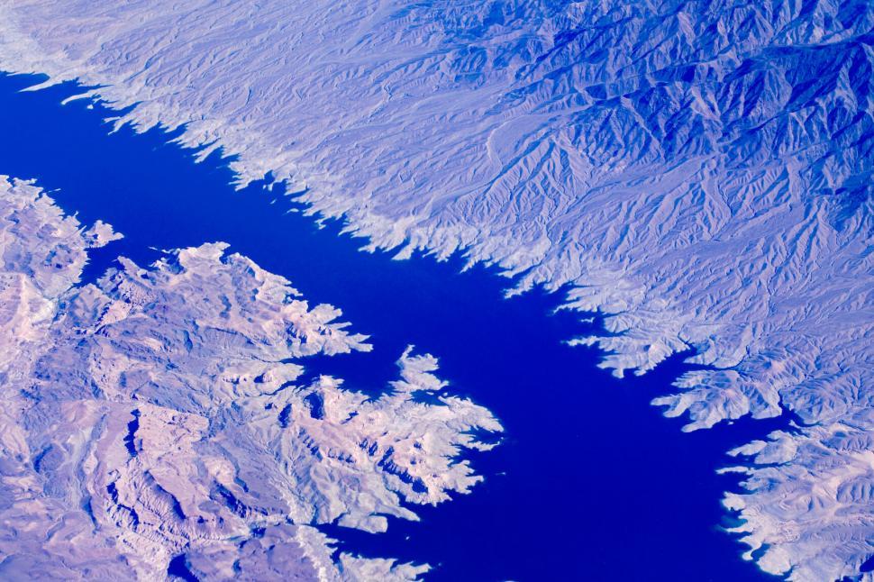 Free Image of Aerial view of snow-covered mountains 