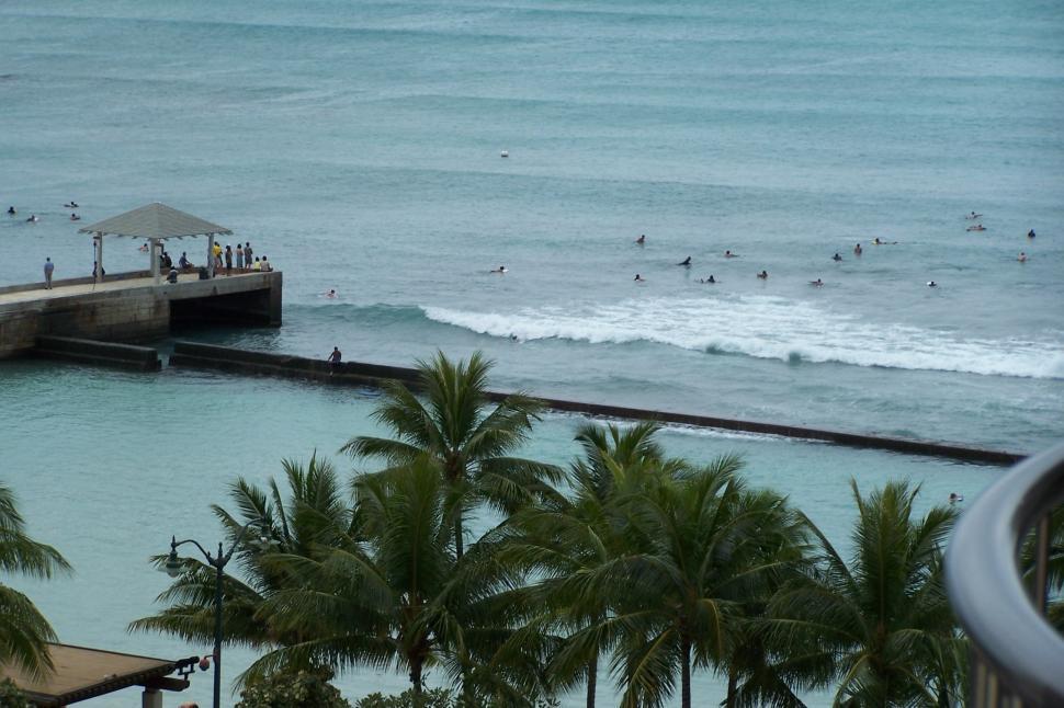 Free Image of Breakwater View from Hawaiian Balcony 