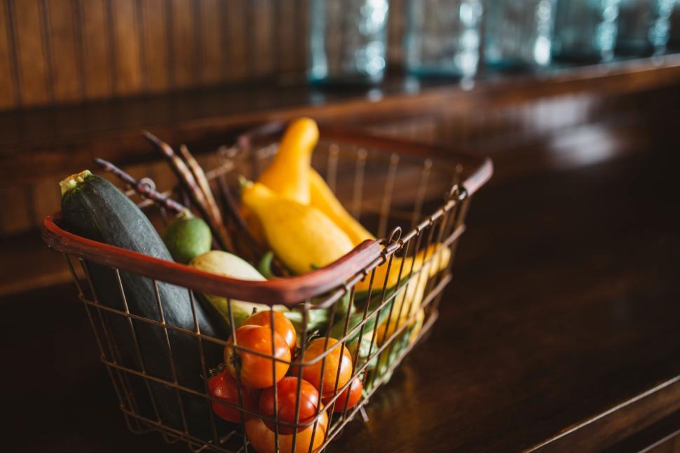 Free Image of Basket full of fresh organic produce 