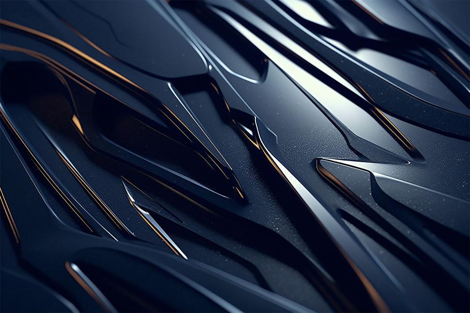 Free Image of Futuristic blue metallic abstract background 