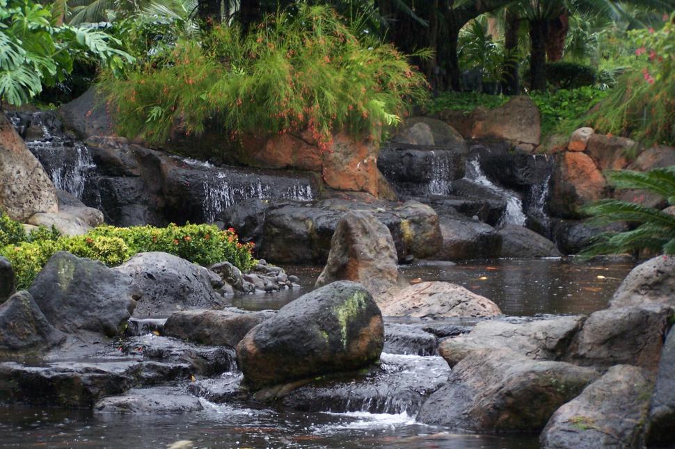 Free Image of Pond Waterfalls 