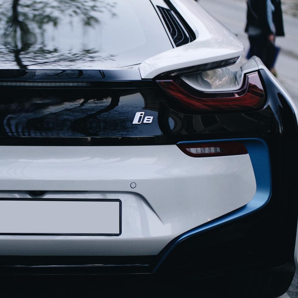 Free Image of Close-up of a modern electric car design 