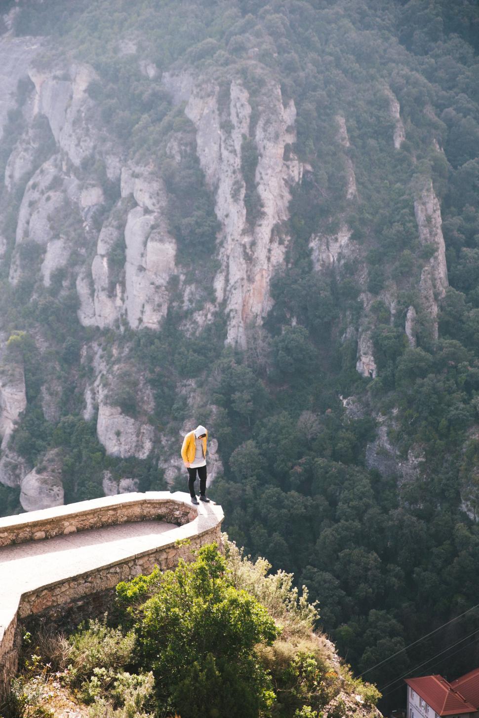 Free Image of Person overlooking mountainous landscape 