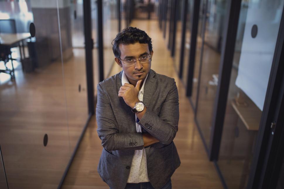 Free Image of Confident businessman in modern office 