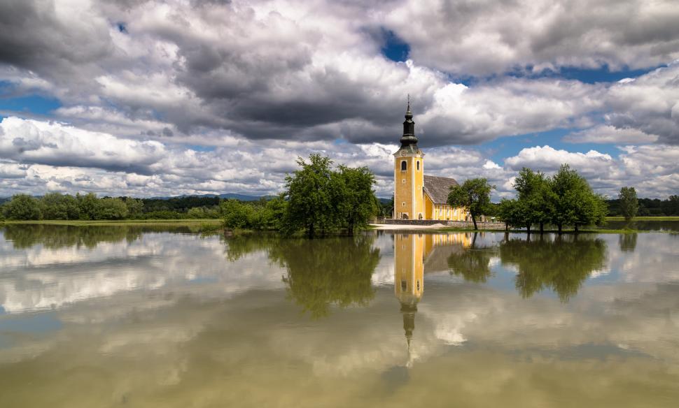 Free Image of A building in the water 