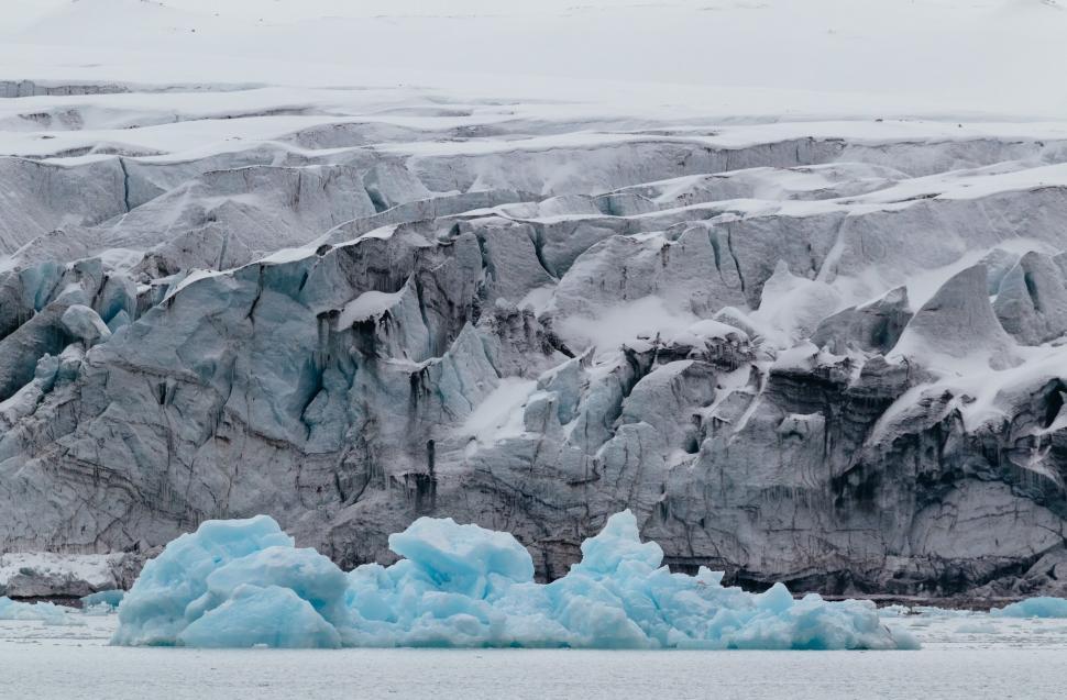 Free Image of Glacial landscape with ice formations 