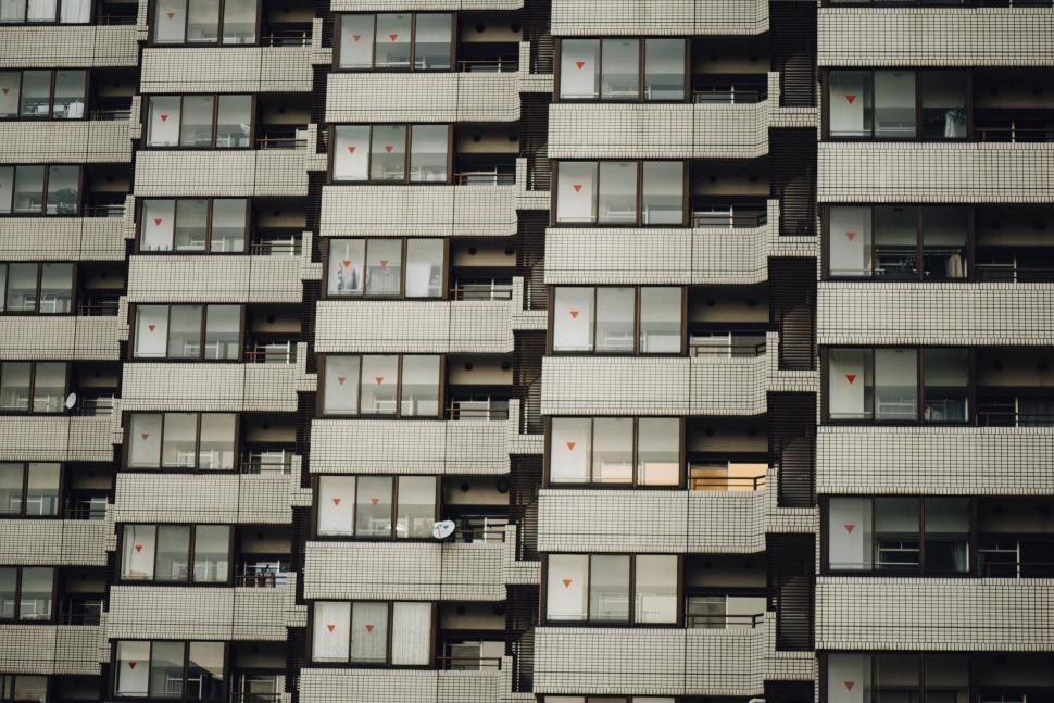 Free Image of Urban apartment building facade close-up 