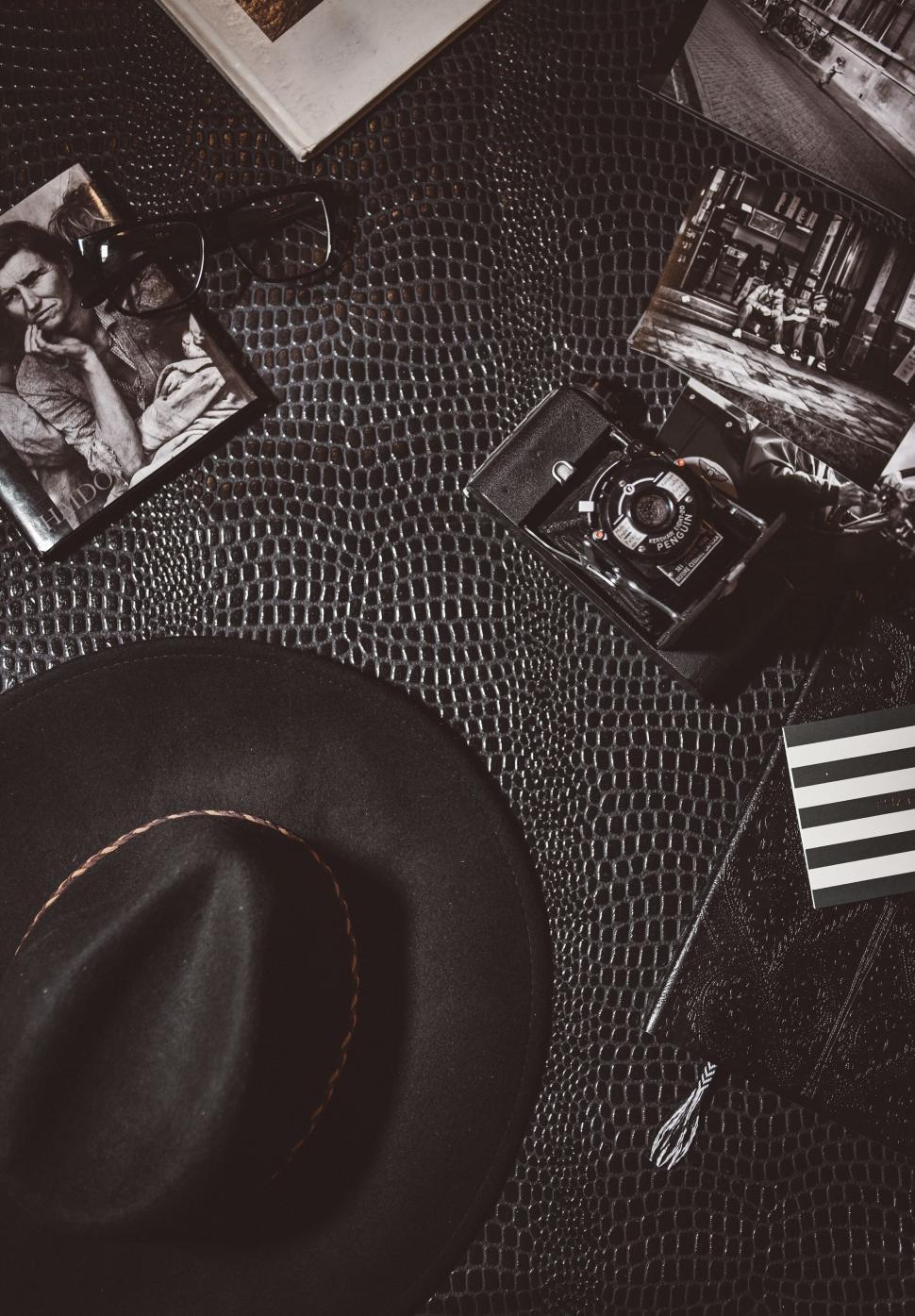 Free Image of Vintage photography equipment on black surface 