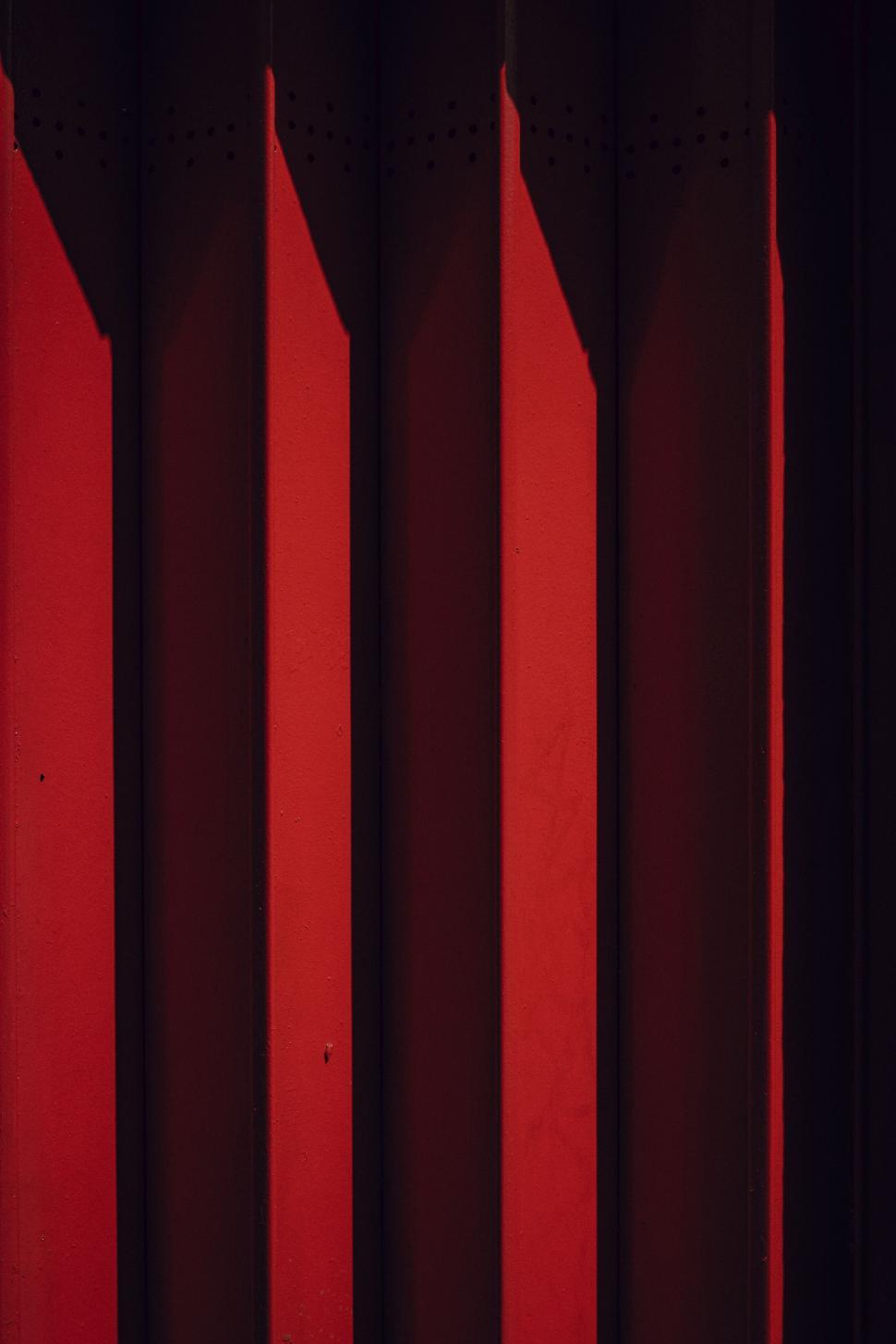 Free Image of Abstract pattern of red corrugated iron 