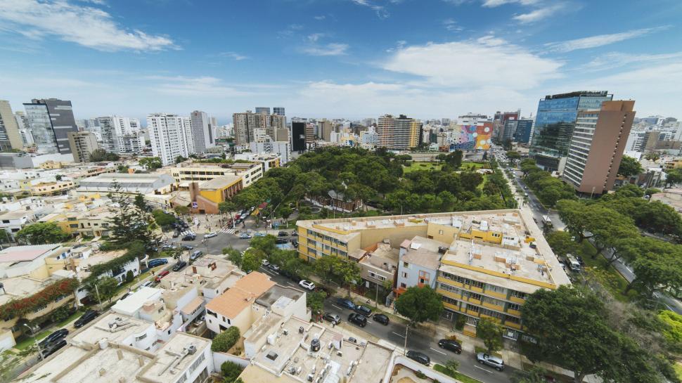 Free Image of Aerial view of a bustling cityscape 
