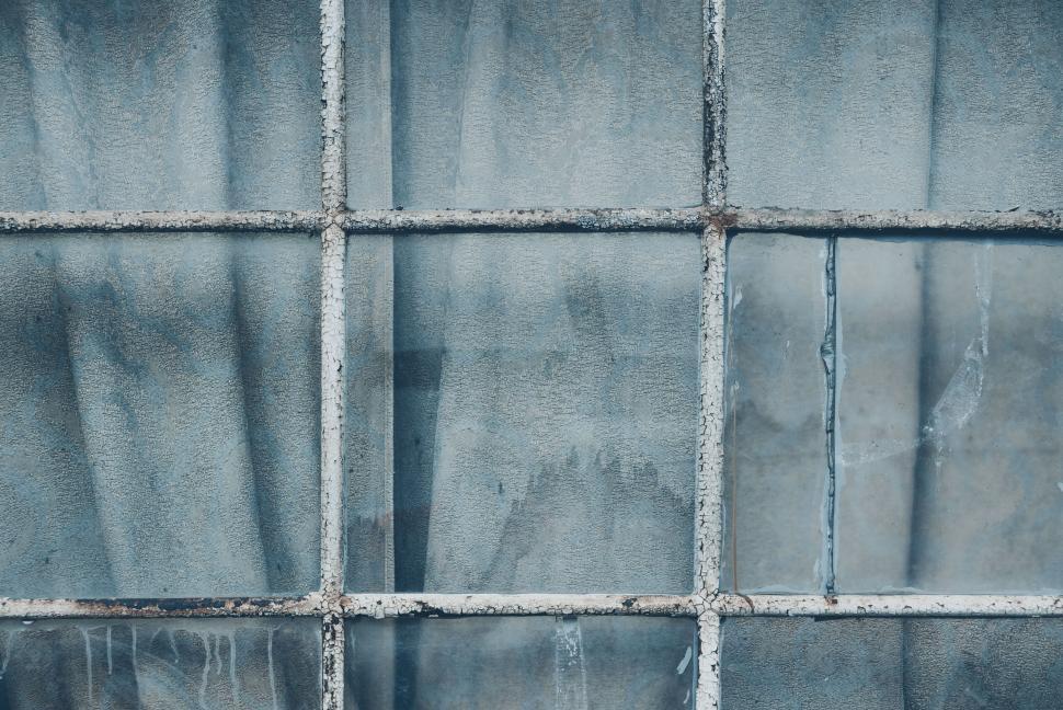 Free Image of Textured old industrial window glass 