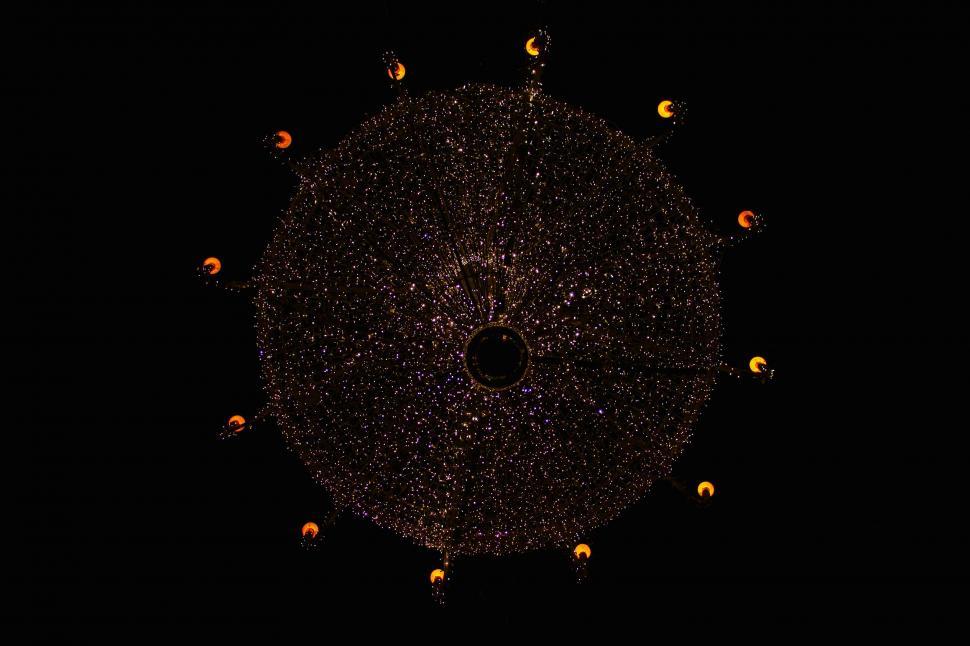 Free Image of Spectacular view of twinkling chandelier 