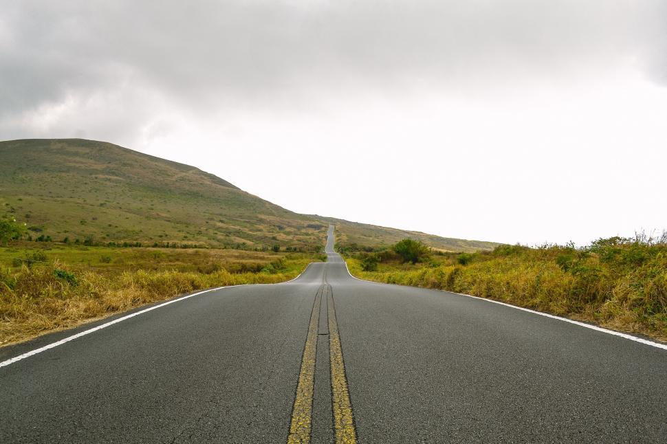 Free Image of Lonely road leading through the hills 