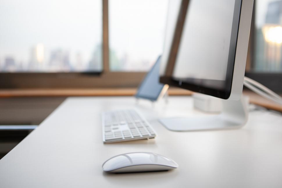 Free Image of Desktop with computer keyboard and mouse 