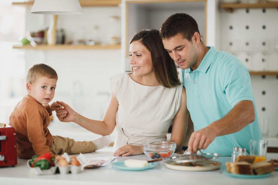 Free Image of Family enjoying breakfast together 