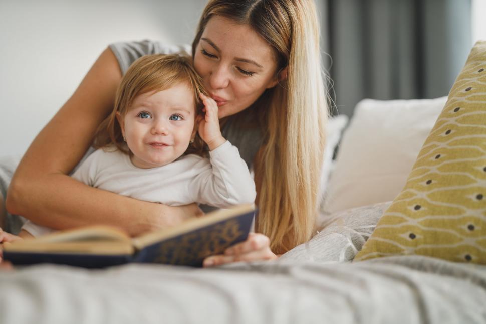 Free Image of Mother and child enjoying reading time 