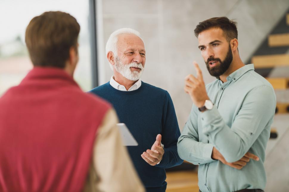 Free Image of Colleagues having a thoughtful discussion 