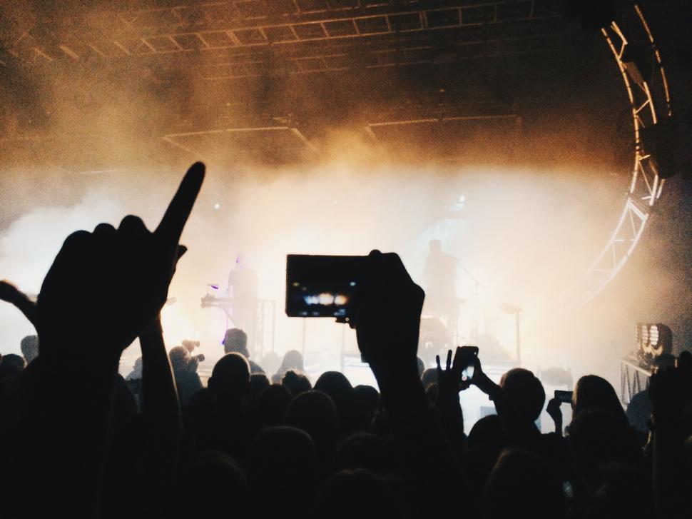 Free Image of Concert crowd enjoying a live performance 