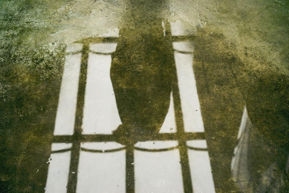 Free Image of Abstract shadow of Eiffel Tower on concrete 