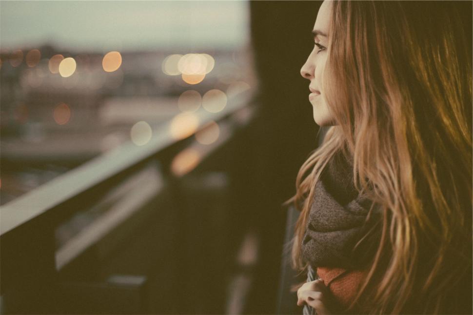 Free Image of Young woman overlooking the city 