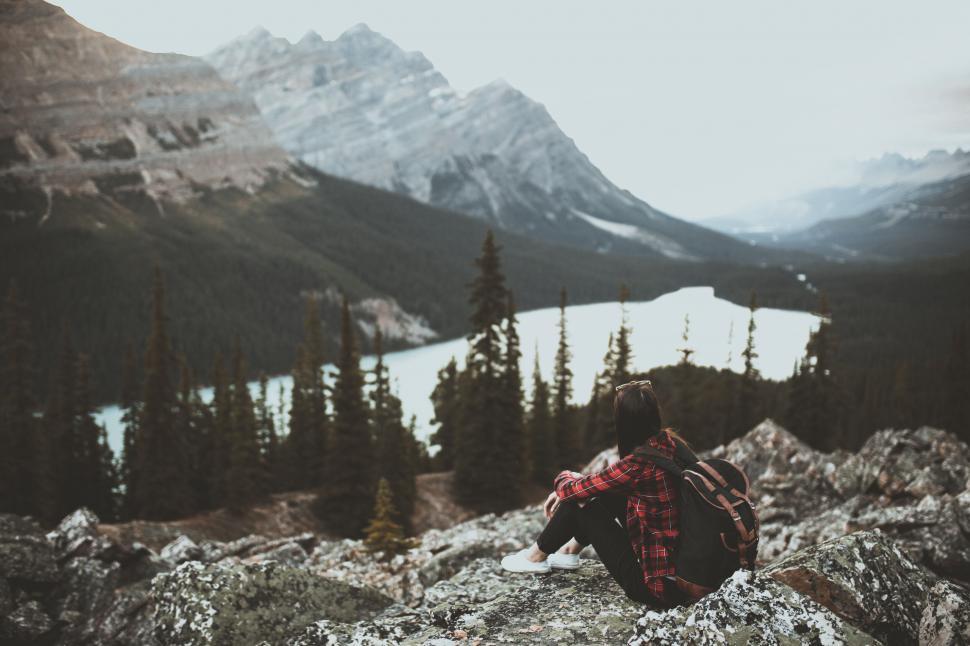 Free Image of Person enjoying majestic mountain view 