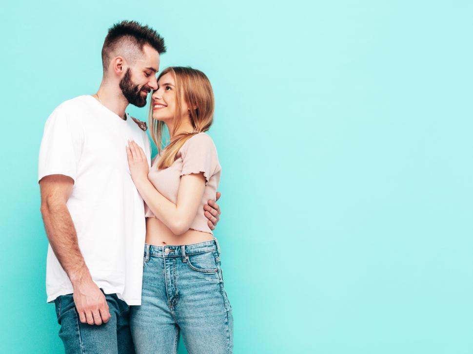 Free Image of A man and woman standing together 