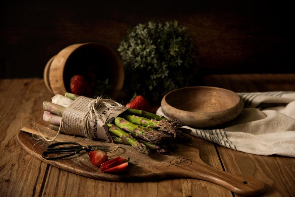 Free Image of Vintage cooking ingredients on rustic background 