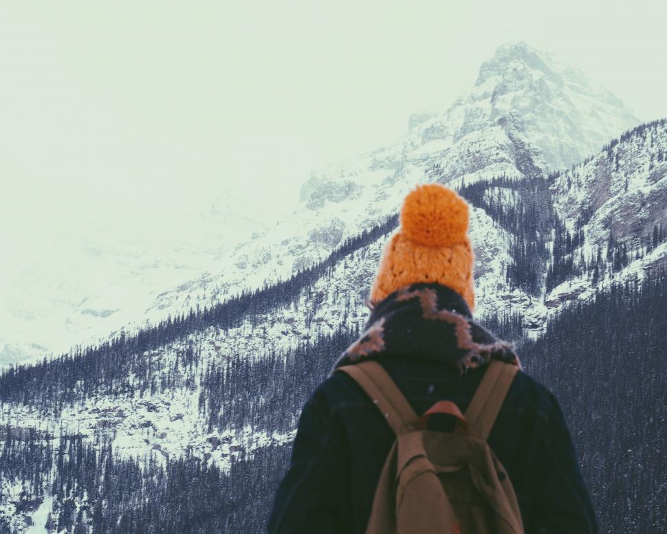 Free Image of Focused on mountain peak from a hiker s view 