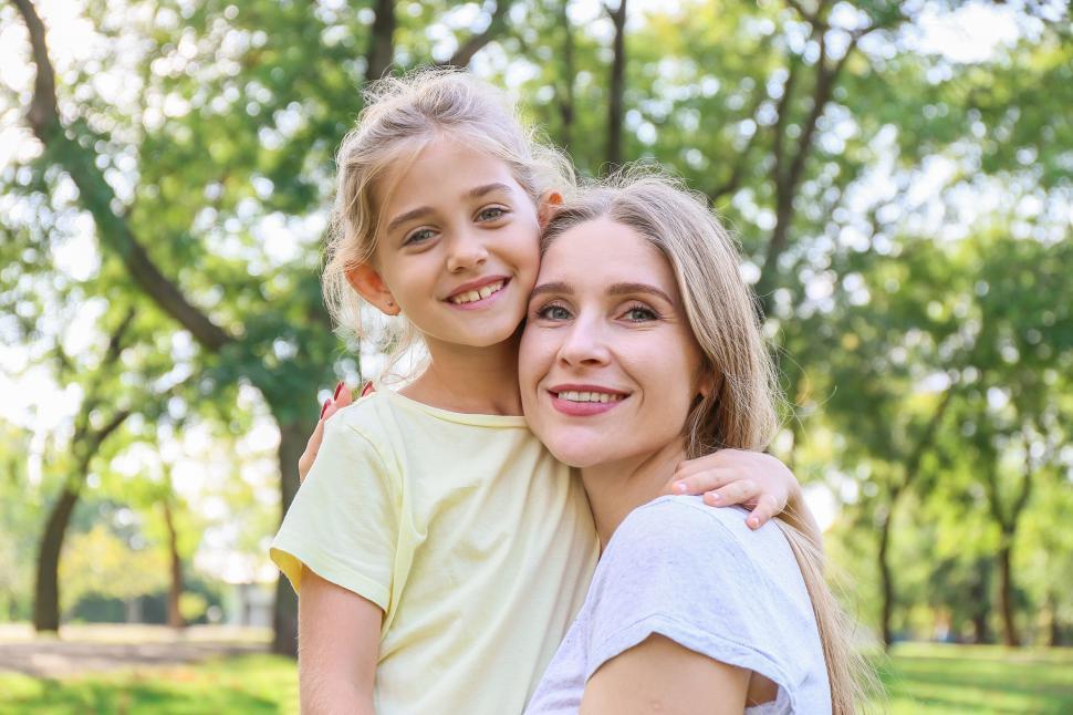 Free Image of Mother and daughter embracing with a smile 